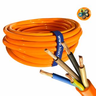 Kabel przewód PUR H07BQ-F 5x4 mm² pomarańczowy 100m