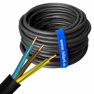 Kabel Przewód ziemny YKY żo 3x4mm² 0,6/1kV 1m LUB DOWOLNA WIELOKROTNOŚĆ