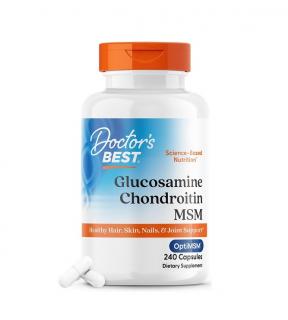 Doctor's Best Glukozamina, Chondroityna, MSM, 240 kaps