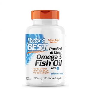 Doctor's Best Purified  Clear Omega 3 Fish Oil 120 kaps.