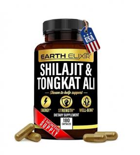 Earth Elixir SHILAJIT  TONGKAT ALI, 180 kaps.