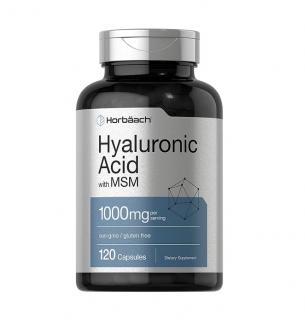 Horbaach Hyaluronic Acid  MSM 1000mg 120 kaps.