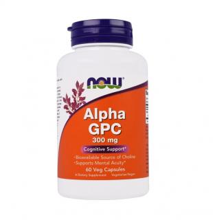 NOW FOODS ALPHA GPC 300mg 60 kapsułek