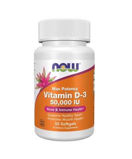 NOW Foods Witamina D3 50000IU 50 kaps.