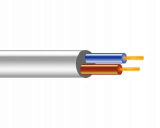 Kabel Przewód prądowy LINKA OMY 2x1,5 Cu Biały 1mb