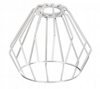 Klosz drut metal do lamp na E27 loft Brylant chrom