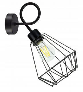 Lampa kinkiet E27 sufit stały loft drut brylant