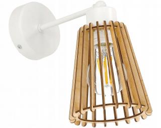 Lampa kinkiet ścienny na 1x E27 stały loft drewno