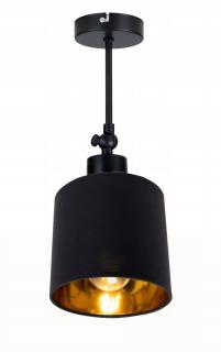 Lampa kinkiet ścienny regulowany loft abażur złoty