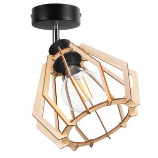 lampa kinkiet ścienny regulowany loft drewno brylant