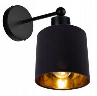 Lampa kinkiet ścienny stały E27 loft abażur złoty