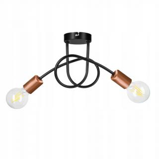 Lampa SUFITOWA WISZĄCA PLAFON LOFT EDISON 2 x E27