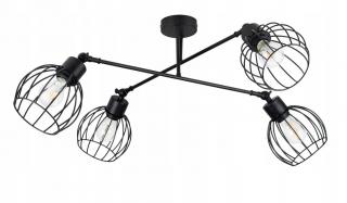 LAMPA sufitowa żyrandol regulowany LOFT drut 4 E27