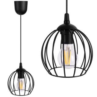 Lampa wisząca zwis żyrandol sufitowa loft drut kula