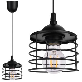 Lampa wisząca zwis żyrandol sufitowa loft sprężyna