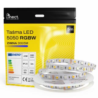 Taśma LED 5050 300d LED IP20 5m RGBW + CW Zimna