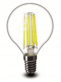 Żarówka E14 LED FILAMENT G45 4W EDISON kulka zimna