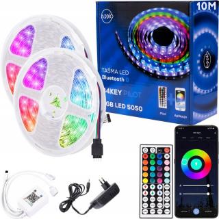 ZESTAW Taśma LED RGB 10m Bluetooth + Pilot IR