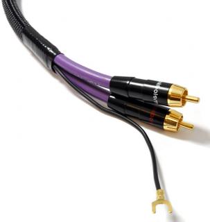 Melodika MDPH05 Kabel 2xRCA PHONO do gramofonu z żyłą uziemiającą - 0,5m