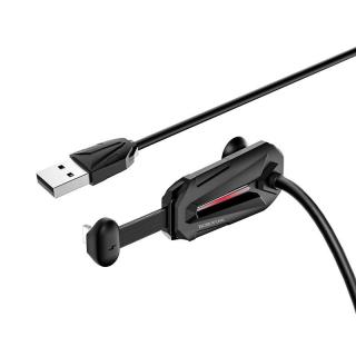 Borofone kabel gamingowy USB do Lightning z ergonomicznym uchwytem do telefonu czarny