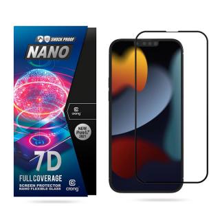 Crong 7D Nano Flexible Glass - Niepękające szkło hybrydowe 9H na cały ekran iPhone 14 Plus / iPhone 13 Pro Max