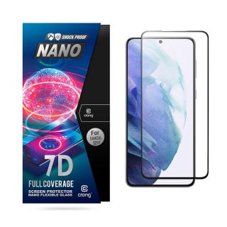 Crong 7D Nano Niepękające szkło hybrydowe 9H na ekran Samsung Galaxy S21+ Plus