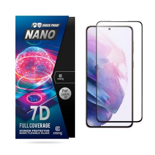 Crong 7D Nano Niepękające szkło hybrydowe 9H na ekran Samsung Galaxy S21