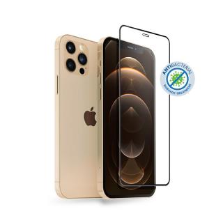 Crong Anti-Bacterial 3D Armour Glass Szkło na cały ekran iPhone 12 Pro Max + ramka instalacyjna