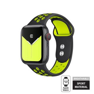 Crong Duo Sport Band Pasek na Apple Watch 38/40 mm (czarny/limonkowy)