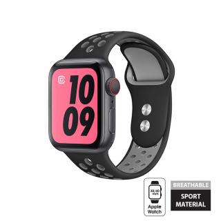 Crong Duo Sport Band Pasek na Apple Watch 38/40 mm (szary/czarny)