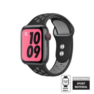 Crong Duo Sport Band Pasek na Apple Watch 42/44 mm (szary/czarny)