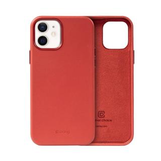 Crong Essential Etui ze skóry ekologicznej na iPhone 12 / 12 Pro (czerwony)