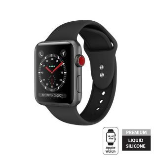 Crong Liquid Band Pasek do Apple Watch 38/40 mm (czarny)