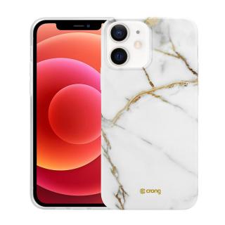 Crong Marble Case etui na iPhone 12 Mini (biały)