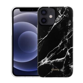 Crong Marble Case etui na iPhone 12 Mini (czarny)