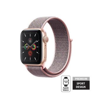 Crong Nylon Band Pasek sportowy Apple Watch 38/40 mm (Light Pink)