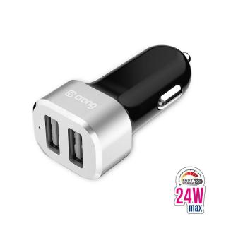 Crong Power Car Charger 24W Ładowarka samochodowa 2xUSB 2.4A (aluminium)