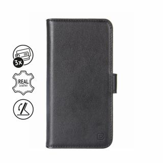 Crong Premium Booklet Wallet Skórzane etui do iPhone 11 Pro Max z kieszeniami + funkcja podstawki (czarny)