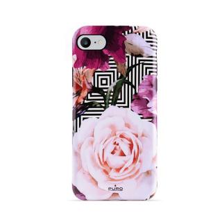 PURO Glam Geo Flowers - Etui iPhone 8 / 7 (Pink Peonies)