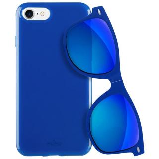 PURO Sunny Kit - Zestaw etui iPhone 8 / 7 + okulary przeciwsłoneczne (niebieski)