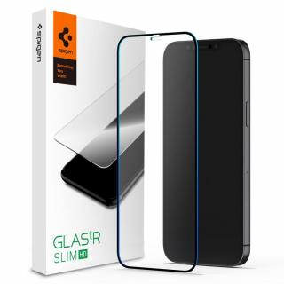 SZKŁO HARTOWANE SPIGEN GLASS FC NA EKRAN IPHONE 12/12 PRO BLACK