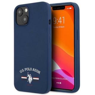 US Polo Assn Silicone Logo Etui na iPhone 13 (granatowy)