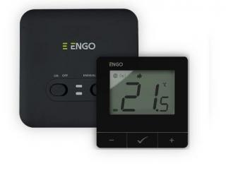 ENGO E20i-B Internetowy, bezprzewodowy regulator temperatury Wi-Fi, czarny