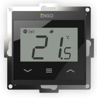 ENGO E55-B Internetowy, podtynkowy regulator temperatury do ramki, czarny