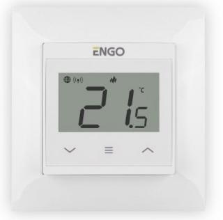 ENGO E55-W Internetowy, podtynkowy regulator temperatury do ramki, biały