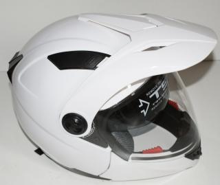 KASK ROZKŁADANY Z BLENDĄ- BIAŁY-XL certyfikat CE