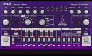 Behringer TD-3-GP - Syntezator linii basowej fioletowy