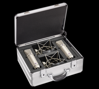 Neumann U 87 Ai stereo set - para mikrofonów studyjnych z koszykami i casem