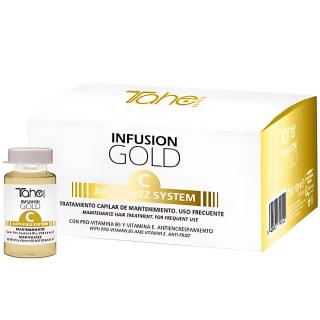 Ampułki Tahe GOLD INFUSION GOLD C przeciw puszeniu się włosów 5x10ml