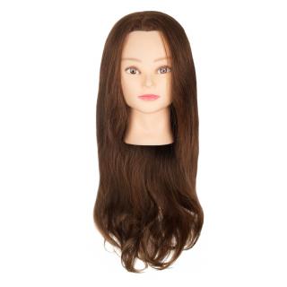 ARTE Główka treningowa / mistrzowska AMELIA, włosy 100% ludzkie, 55 cm, kolor włosów poziom 6